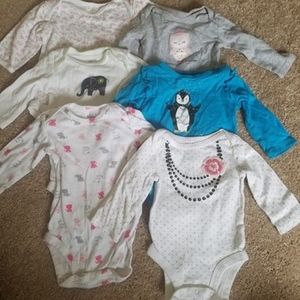 6pc- Infant Girls' Long Sleeve Onies